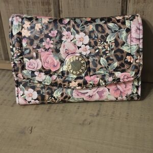 Steve Madden Floral Leopard Print Wallet